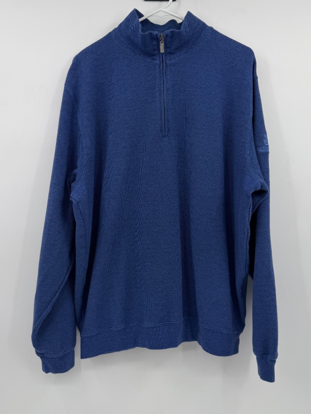 Ritz Carlton Golf Club 1/4 Zip Pullover Men XL Blue Carnoustie Sweater Dove Mntn